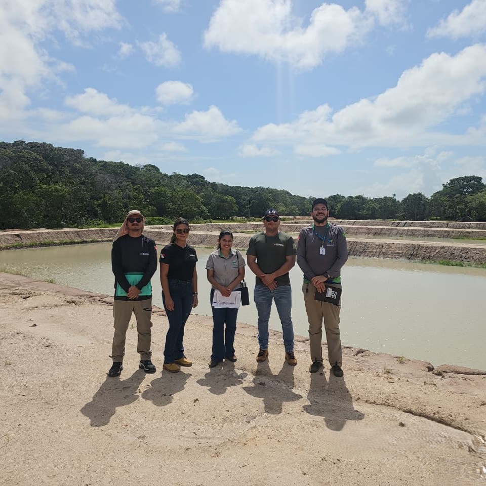 Vistoria para licenciamento de piscicultura em viveiro escavado